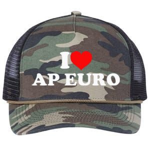 I Love Ap Euro Retro Rope Trucker Hat Cap