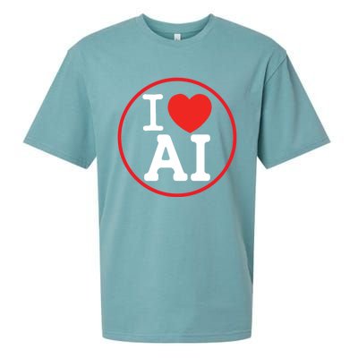 I Love Ai Artificial Intelligence Is Amazing! Cool Gift Sueded Cloud Jersey T-Shirt