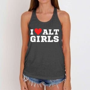 I Love Alt Girl Alternative Girl Women's Knotted Racerback Tank