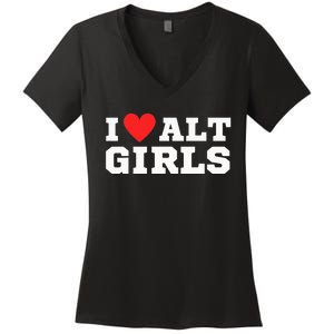 I Love Alt Girl Alternative Girl Women's V-Neck T-Shirt