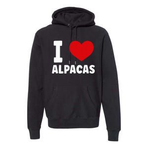 I Love Alpacas Premium Hoodie