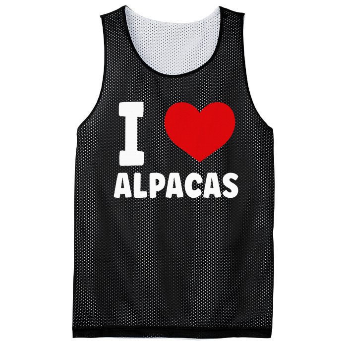 I Love Alpacas Mesh Reversible Basketball Jersey Tank