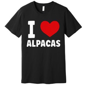 I Love Alpacas Premium T-Shirt