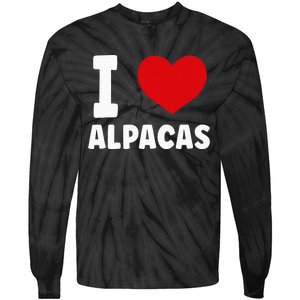 I Love Alpacas Tie-Dye Long Sleeve Shirt