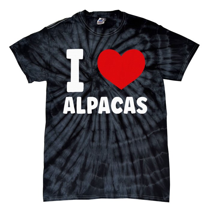 I Love Alpacas Tie-Dye T-Shirt