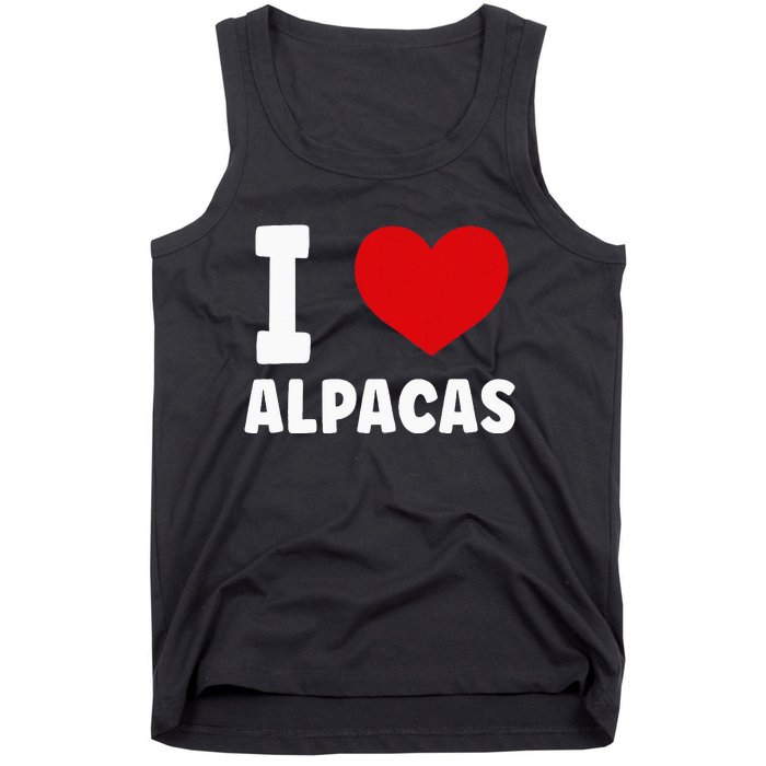 I Love Alpacas Tank Top