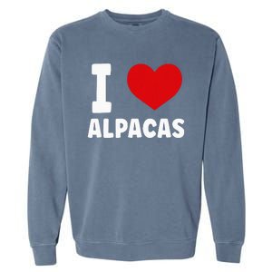 I Love Alpacas Garment-Dyed Sweatshirt