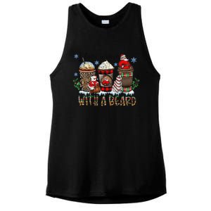 I Love A Man With A Beard Santa And Coffee Lattle Christmas Ladies PosiCharge Tri-Blend Wicking Tank