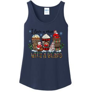 I Love A Man With A Beard Santa And Coffee Lattle Christmas Ladies Essential Tank