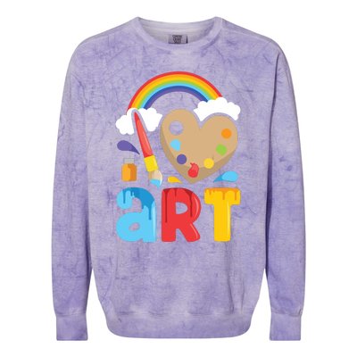 I Love Art Artist Painter Colorful Painting Gifts Colorblast Crewneck Sweatshirt