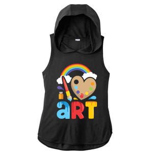 I Love Art Artist Painter Colorful Painting Gifts Ladies PosiCharge Tri-Blend Wicking Draft Hoodie Tank