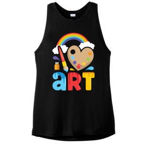 I Love Art Artist Painter Colorful Painting Gifts Ladies PosiCharge Tri-Blend Wicking Tank