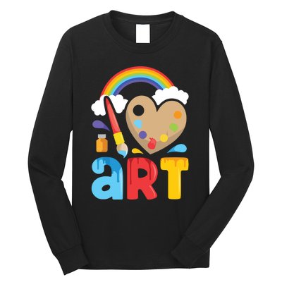 I Love Art Artist Painter Colorful Painting Gifts Long Sleeve Shirt