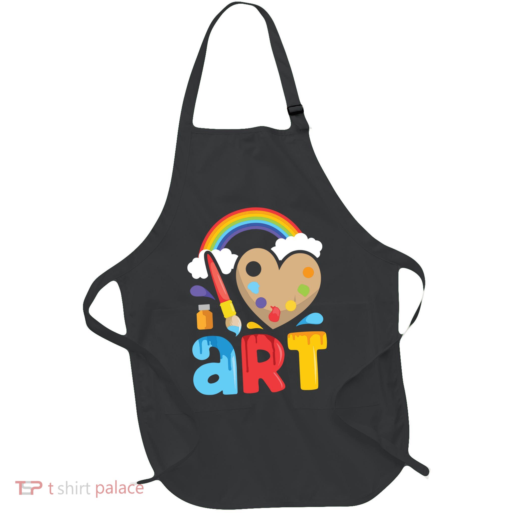 I Love Art Artist Painter Colorful Painting Gifts Apron