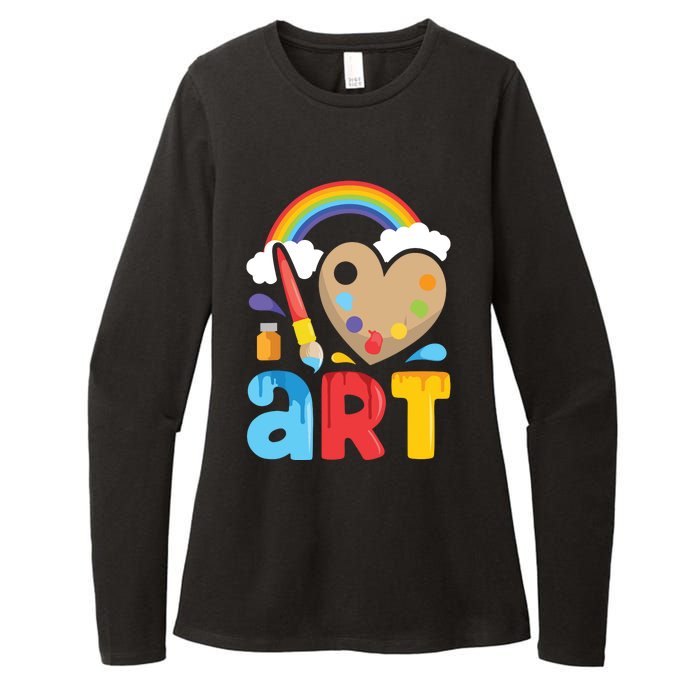 I Love Art Artist Painter Colorful Painting Gifts Womens CVC Long Sleeve Shirt