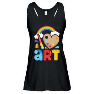 I Love Art Artist Painter Colorful Painting Gifts Ladies Essential Flowy Tank