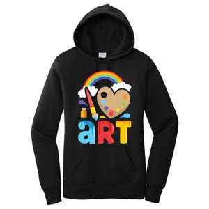 I Love Art Artist Painter Colorful Painting Gifts Women's Pullover Hoodie