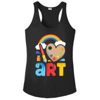 I Love Art Artist Painter Colorful Painting Gifts Ladies PosiCharge Competitor Racerback Tank