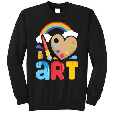 I Love Art Artist Painter Colorful Painting Gifts Tall Sweatshirt