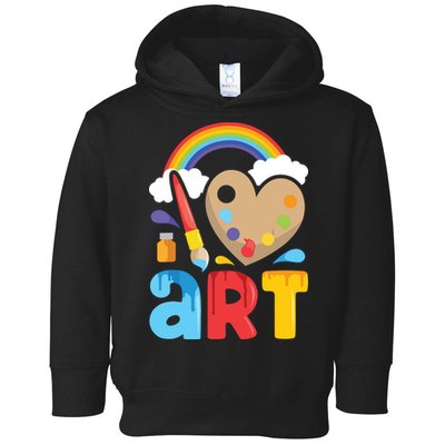 I Love Art Artist Painter Colorful Painting Gifts Toddler Hoodie