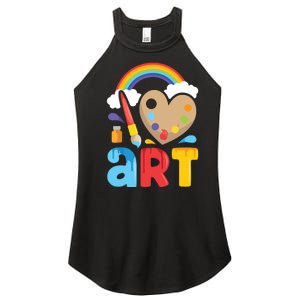 I Love Art Artist Painter Colorful Painting Gifts Women's Perfect Tri Rocker Tank