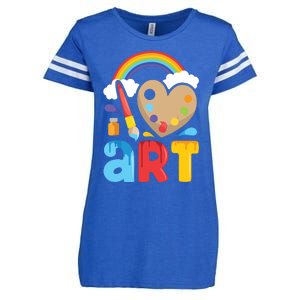 I Love Art Artist Painter Colorful Painting Gifts Enza Ladies Jersey Football T-Shirt