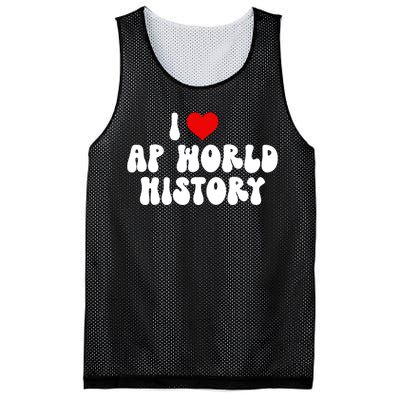 I Love AP World History Mesh Reversible Basketball Jersey Tank