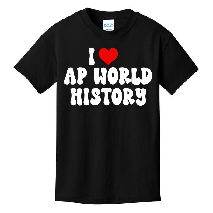 I Love AP World History Kids T-Shirt