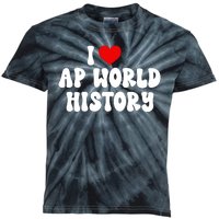 I Love AP World History Kids Tie-Dye T-Shirt