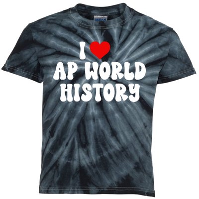 I Love AP World History Kids Tie-Dye T-Shirt