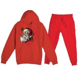 I Love A Man With A Beard Santa Claus Christmas Xmas Premium Hooded Sweatsuit Set