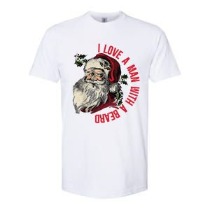 I Love A Man With A Beard Santa Claus Christmas Xmas Softstyle CVC T-Shirt