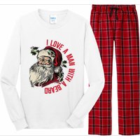 I Love A Man With A Beard Santa Claus Christmas Xmas Long Sleeve Pajama Set