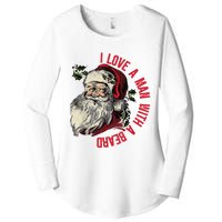 I Love A Man With A Beard Santa Claus Christmas Xmas Women's Perfect Tri Tunic Long Sleeve Shirt