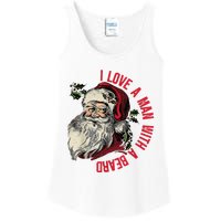 I Love A Man With A Beard Santa Claus Christmas Xmas Ladies Essential Tank