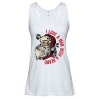 I Love A Man With A Beard Santa Claus Christmas Xmas Ladies Essential Flowy Tank