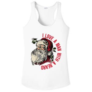 I Love A Man With A Beard Santa Claus Christmas Xmas Ladies PosiCharge Competitor Racerback Tank