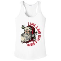 I Love A Man With A Beard Santa Claus Christmas Xmas Ladies PosiCharge Competitor Racerback Tank