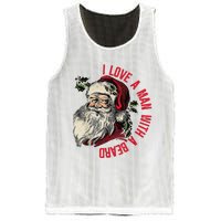 I Love A Man With A Beard Santa Claus Christmas Xmas Mesh Reversible Basketball Jersey Tank