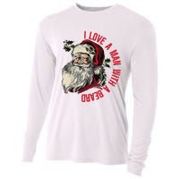 I Love A Man With A Beard Santa Claus Christmas Xmas Cooling Performance Long Sleeve Crew