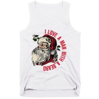 I Love A Man With A Beard Santa Claus Christmas Xmas Tank Top