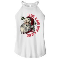 I Love A Man With A Beard Santa Claus Christmas Xmas Women's Perfect Tri Rocker Tank