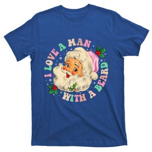 I Love A With A Beard Retro Christmas Santa Lovers Meaningful Gift T-Shirt