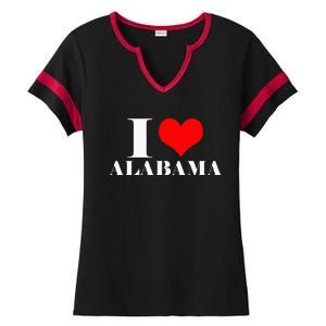 I Love Alabama Usa Ladies Halftime Notch Neck Tee