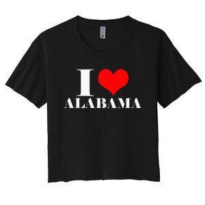 I Love Alabama Usa Women's Crop Top Tee