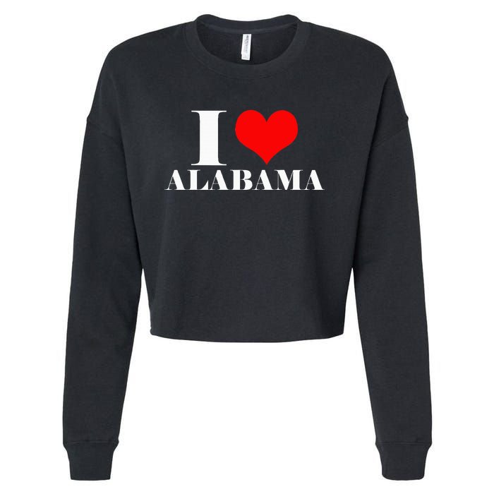 I Love Alabama Usa Cropped Pullover Crew