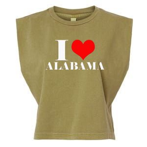 I Love Alabama Usa Garment-Dyed Women's Muscle Tee