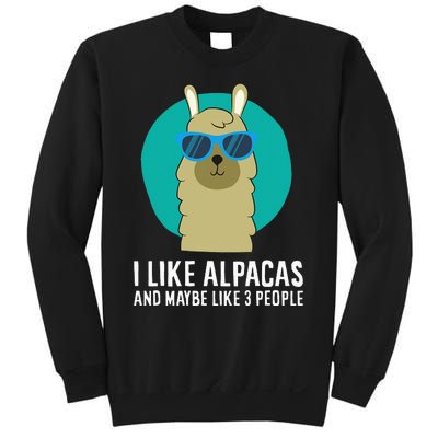 I Like Alpacas And Maybe Like 3 People Cute Alpaca Sweatshirt