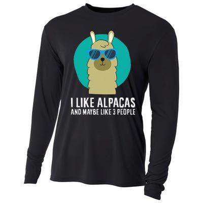 I Like Alpacas And Maybe Like 3 People Cute Alpaca Cooling Performance Long Sleeve Crew