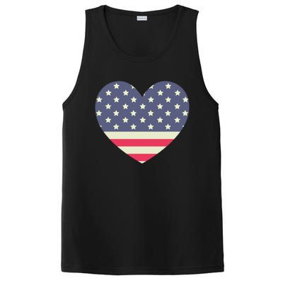 I Love America I Love Usa Heart Cute Gift PosiCharge Competitor Tank